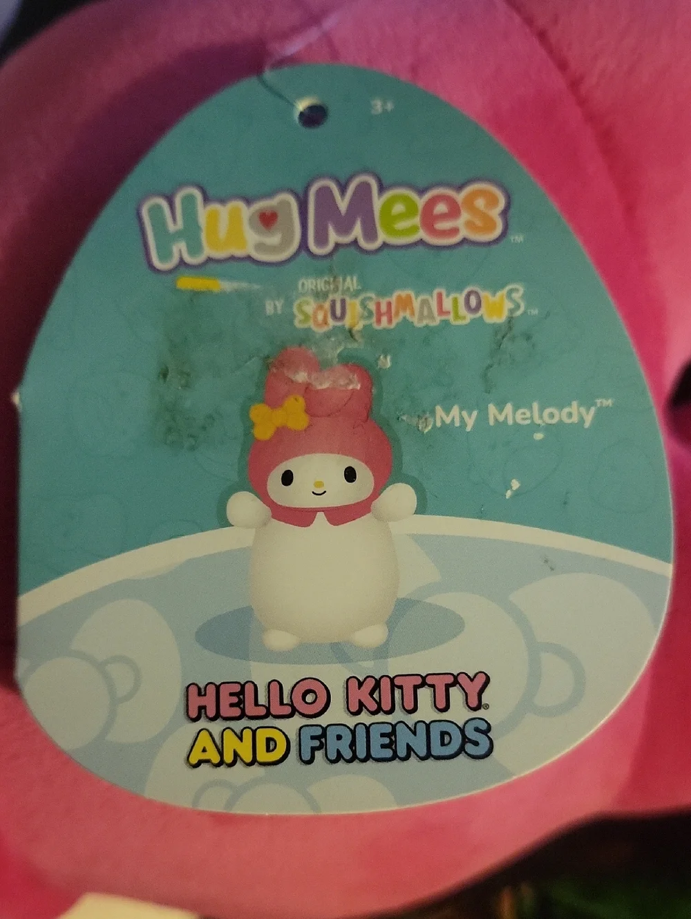 New Sanrio My Melody HugMees Hello Kitty Embroidered Facial Vibrant Colors 12
